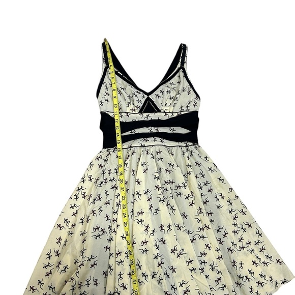 Z Spoke Zac Posen Cut Outs Roman Greek People Print Mini Silk Dress Size 6 - Picture 12 of 13